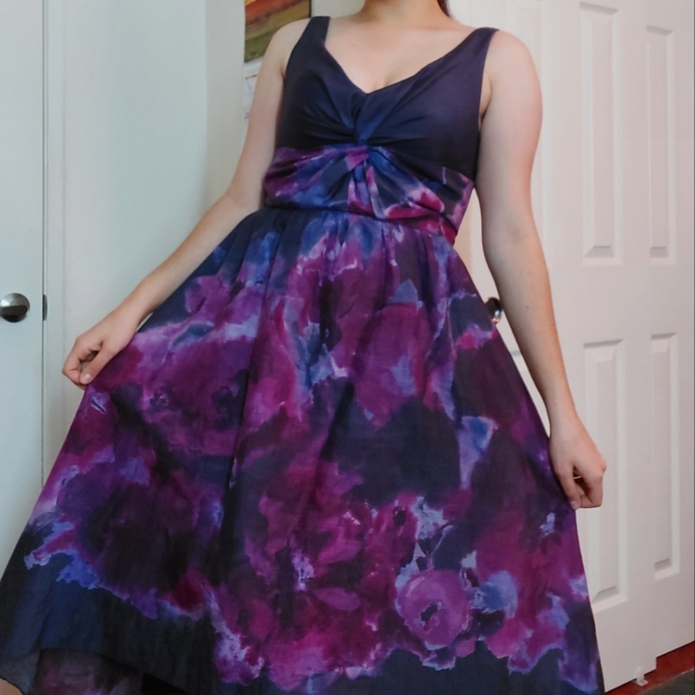 Purple floral dress target Neiman Marcus collab